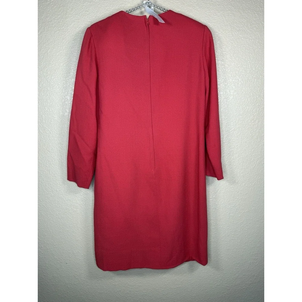 Vtg 70s Esther Wolf Womens Sz 8 Classic Designer  Retro Mod  Dress With Bow